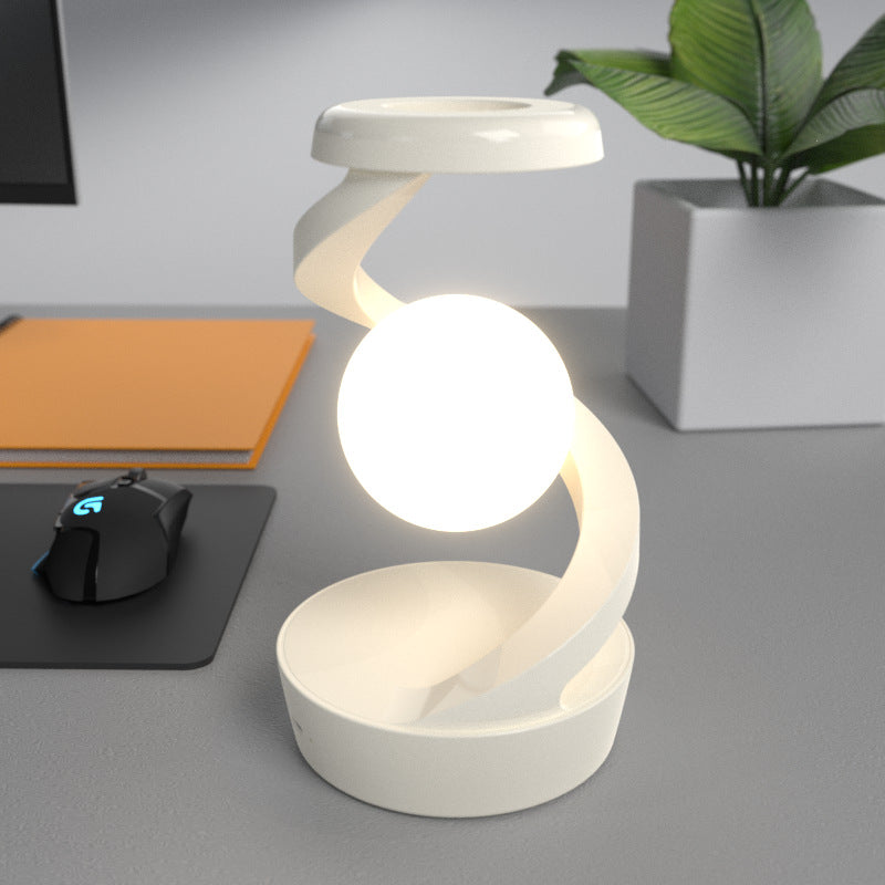 Rotating Moon Desk Lamp With Phone Wireless Charging - TDS INC