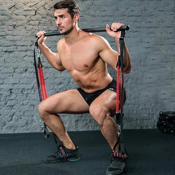 Body Workout Trainer Bar with Resistance Bands - TDS INC