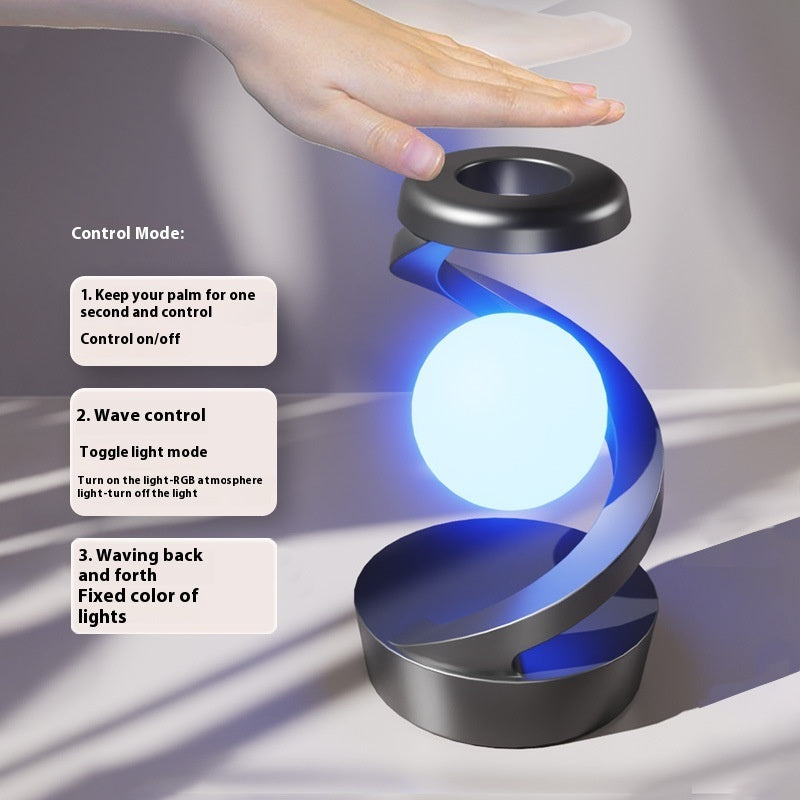 Rotating Moon Desk Lamp With Phone Wireless Charging - TDS INC